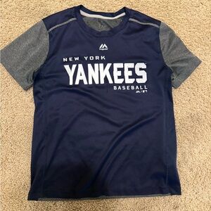 Majestic Blue and Gray Yankees Jersey